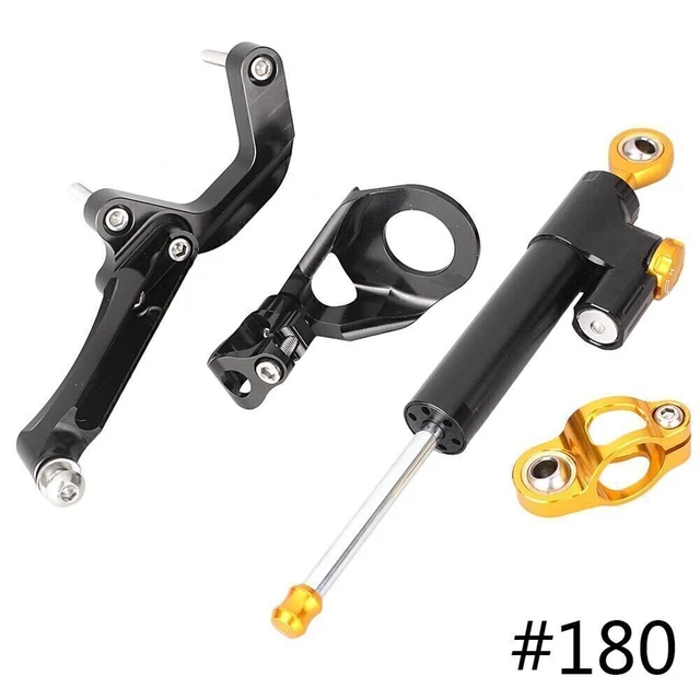 2 x Steering Damper Full Set w/Bracket Kits Motor Fit Suzuki GSXR1000 2009-2015