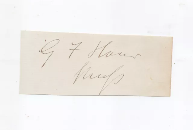 George Frisbie Hoar autograph 19th century U.S. Senator for Massachusetts SIGNED