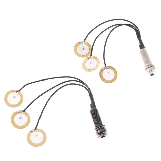 Piezo Contact Microphone 3 Transducer Pickups with end pin jack for KalimATN8 3