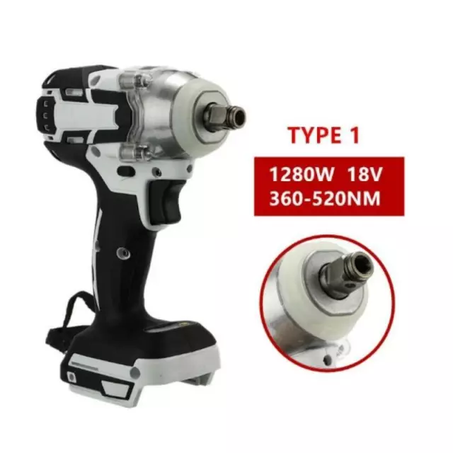 Cordless Impact Wrench Ratchet Cordless Screwdriver Brushless with 2 Batteries-