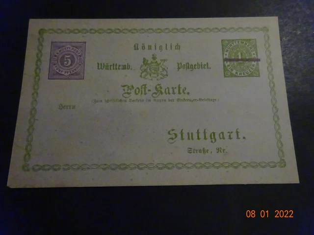 Württemberg - Ganzsache - Privatganzsache - PP4-01 - Güter-Expedition