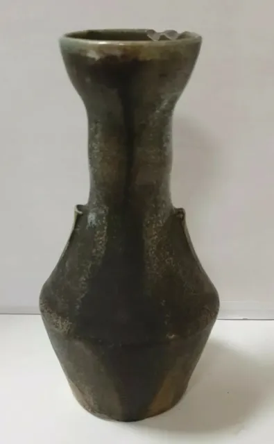 cassé ancien petit vase soliflore c greber gres ceramique faience art deco