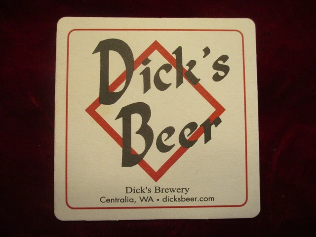 Dick's Beer Dick's Brewery Centralia Wa Beer Coaster