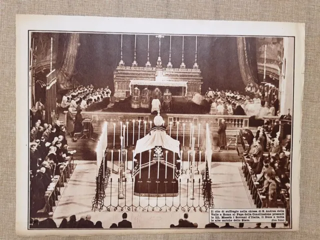 Roma 1939 Chiesa di S.Andrea Funerale Papa Pio XI Ambrogio Damiano Achille Ratti