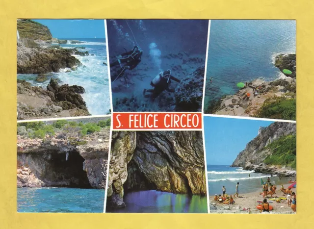 Cartolina S.Felice Circeo vedute non viaggiata 1987