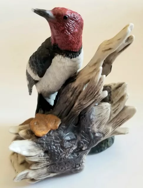 Wellington Collection Woodpecker Bird Figurine Hollow Tree Log