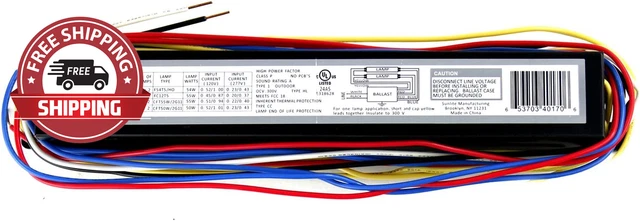 Sunlite 40170-SU SB254HOMV 2 Lamp F54 T5 High Output Linear Fluorescent Ballast,