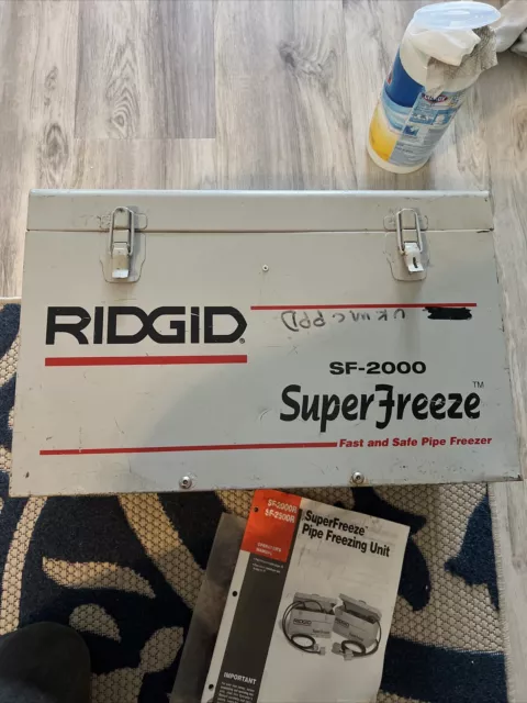 RIDGID Super Freeze Pipe Freezer SF-2000R Freezing Unit Freezing For Parts Only