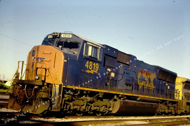 ORIGINAL EISENBAHN DIA CSX CSXT 4819 sd70ac - MONTGOMERY '07 EUR 4,38 ...
