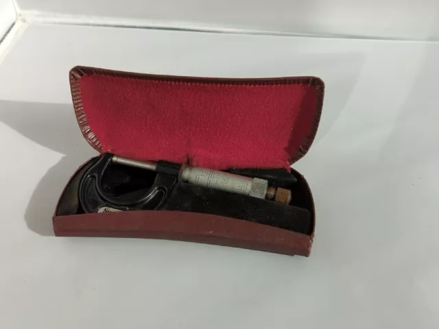 Vintage Starrett Micrometer No 436 -1in With case