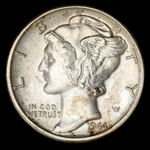 1944. USA. Winged Liberty Head / Mercury Dime. Silver. Philadelphia Mint.