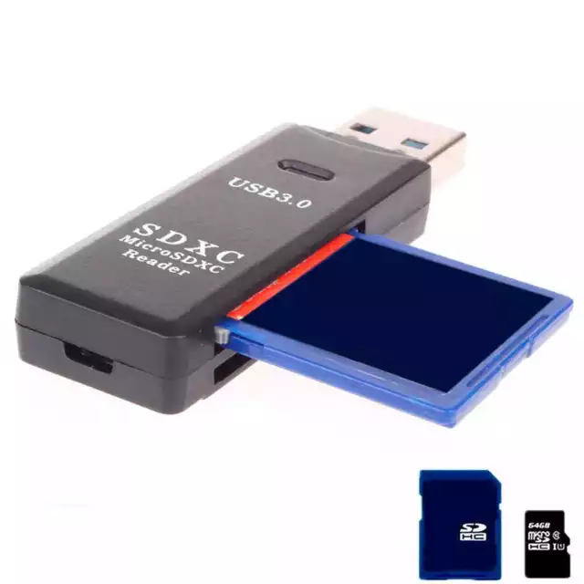 Ociodual Lector de tarjetas card reader USB 3.0 SDXC micro sd alta velocidad 2