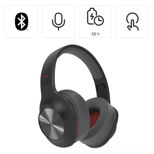 Hama Bluetooth Kopfhörer Over Ear Spirit Calypso kabellos Headset Bass Boost SW