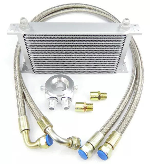 Oil Cooler/Zusatzölkühler 19 Row Incl. Connection Set Conversion Kit Universal