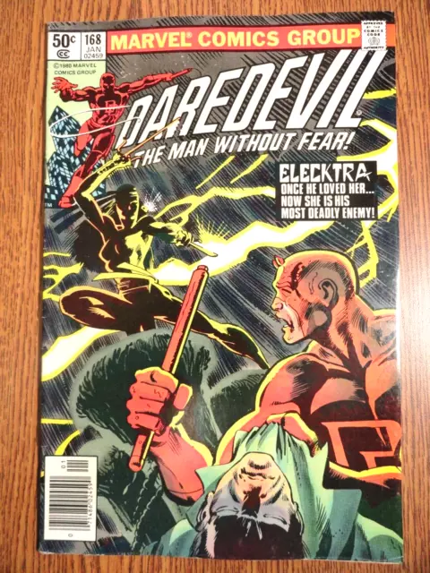 Daredevil #168 Caliente Llaves Newsstand Frank Miller Cubierta F+ 1st Elektra