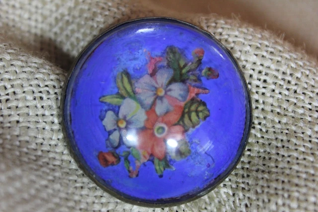 old Horse bridle ROSETTE Bouquet Flowers harness vintage 1800’s Striking BLUE 5