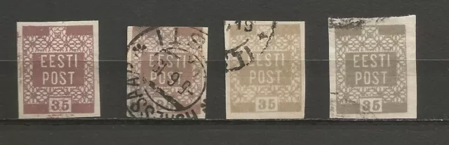 Estland Estonia 1919 Mi 3 a b c gest.