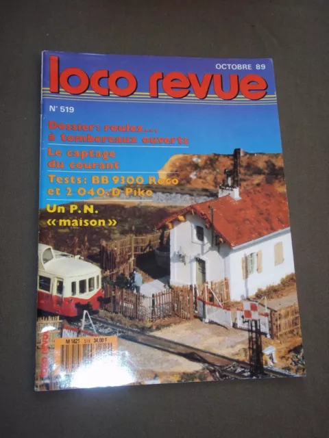 LOCO REVUE, no 519 (1989) MODELISME / TRAIN / CHEMIN DE FER / MAQUETTE / RESEAU