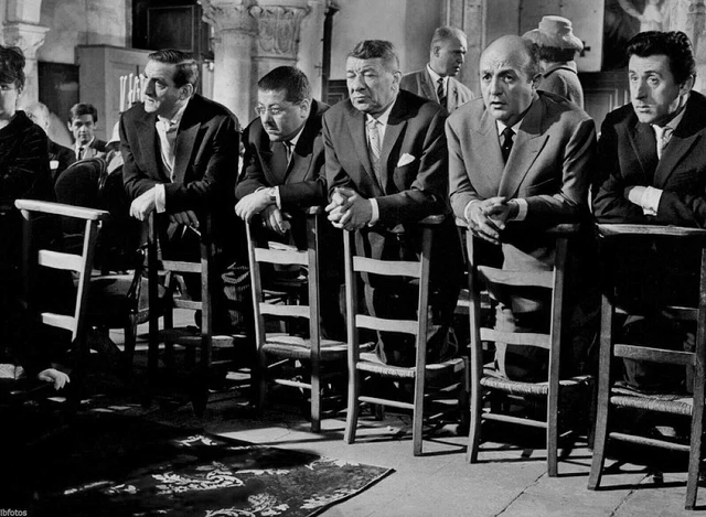 Photo De Tournage Originale - Bernard Blier & Francis Blanche - Les Tontons Flingueurs 1963