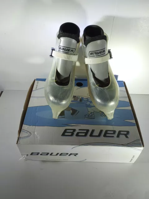 Bauer Lil Champ II Youth Ice Skates Size 12/13 Adjustable Strap Easy On Clear