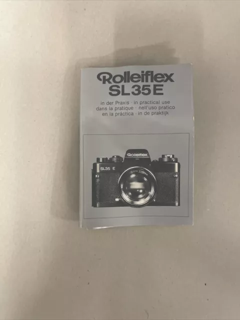 Rolleiflex Sl 35 E En El Práctica Manual de Instrucciones Alemán #B6