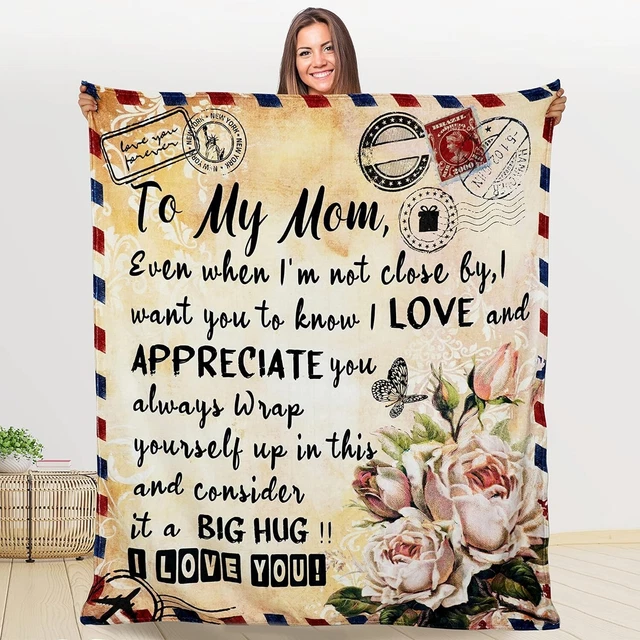 HARUNAMI Mom Gifts Hooded Blanket - Best Mom Ever Wearable Sherpa Blanket - 73x47 Inches - Soft Premium Fleece - View #10