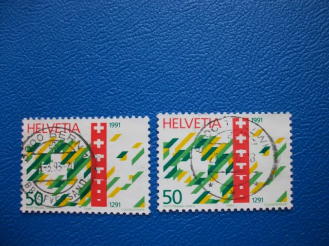Schweiz, Helvetia, 1990, 2x Mi-Nr.: 1421, Eidgenossenschaft, gestempelt