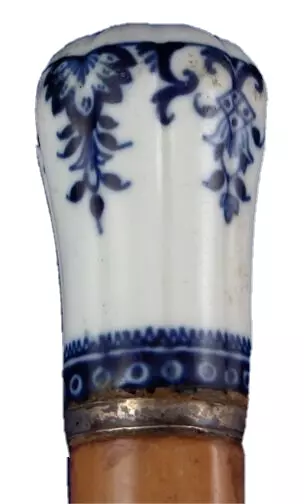 Antique 18thC St. Cloud Porcelain Cane Soft Paste Handle Porzellan Griff Stock