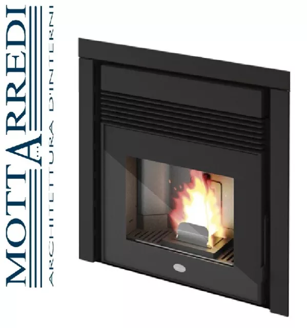 Inserto camino a pellet 11 kw Eva Calor Andrea canalizzato - Chiama x sconto