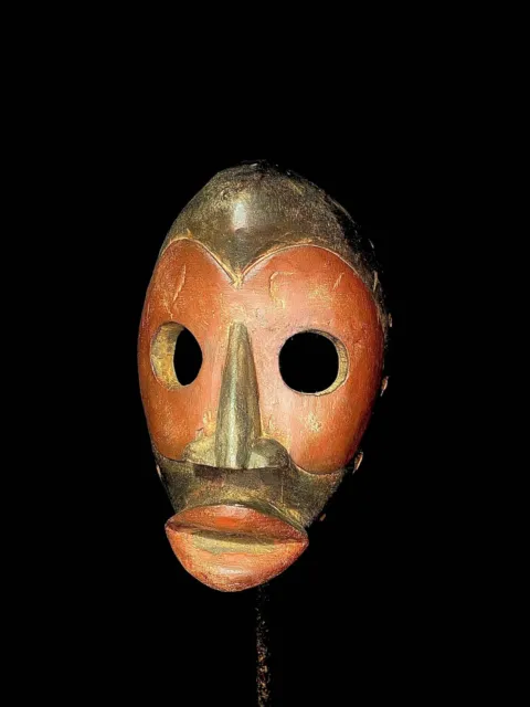 African masks antiques tribal Face vintage carved wood Hanging racing" mask2647