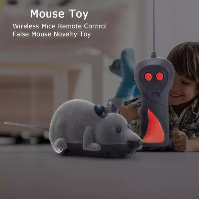 RC Mouse Toys Souris sans fil Télécommande Fausse Souris Nouveauté Jouet (Gris) 3