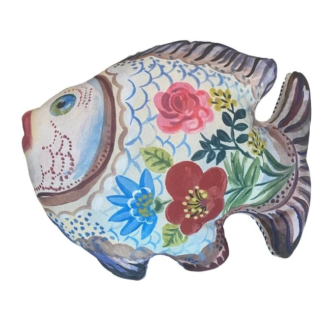 Nathalie Lete! ¡Almohada de pescado pequeña! ¡Totalmente nuevo! ¡Auténtico original! 8""