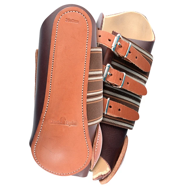 90CE Classic Equine Leather Lightweight Horse Splint Boot W/ Tendon Pad Small