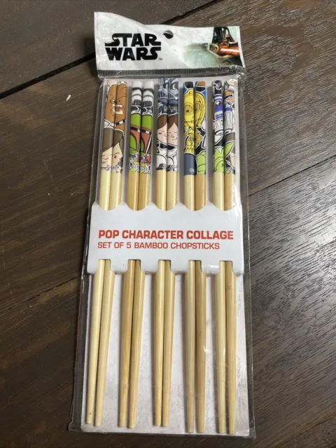 Set Of 10 Star Wars Bamboo Chopsticks NIP
