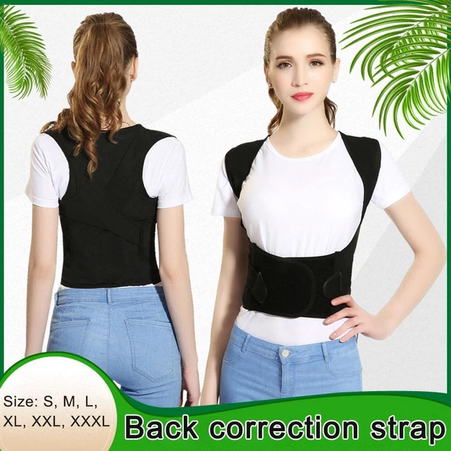 Adjustable Back Support Spine Shoulder Correction Brace p Belt Stra A X9Z8