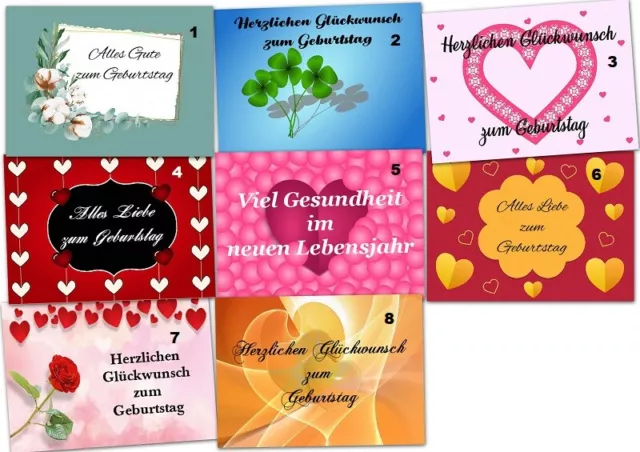 AUFKLEBER GLÜCKWUNSCH Geburtstag Schriftart + Spruch