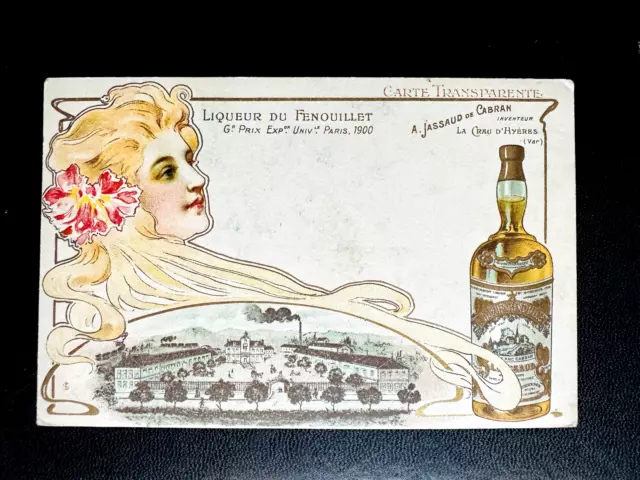 AK Litho (1289) Reklame Werbung Liqueur du Fenouillet Jugendstil Likör