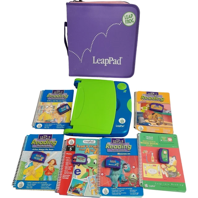 LEAPFROG LEAPPAD LEARNING System With Books / Cartridges & Bag £19.99 ...