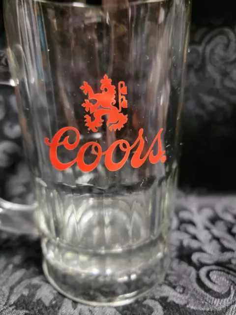 Vintage Coors Glass Beer Mug tankard heavy