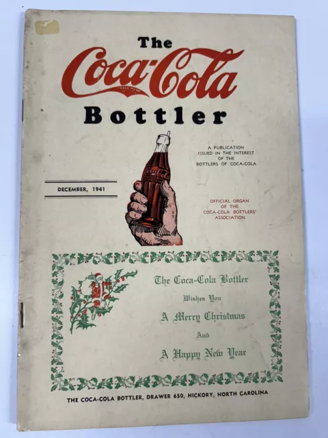 December 1941 The Coca Cola Bottler Magazine Great Condition Coke pre WWII