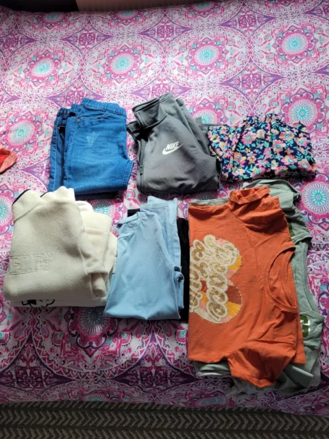 Bundle Of Girls Clothes Age 10-12 Jeans Tops Jumpers Jacket