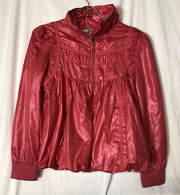 DKNY Girl's Hot Pink Lightweight Zip Front Jacket Size L
