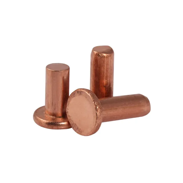 Solid Copper Rivets M2 M2.5 M3 M4 M5 M6 M8 Purple Copper Flat Head Rivets GB109
