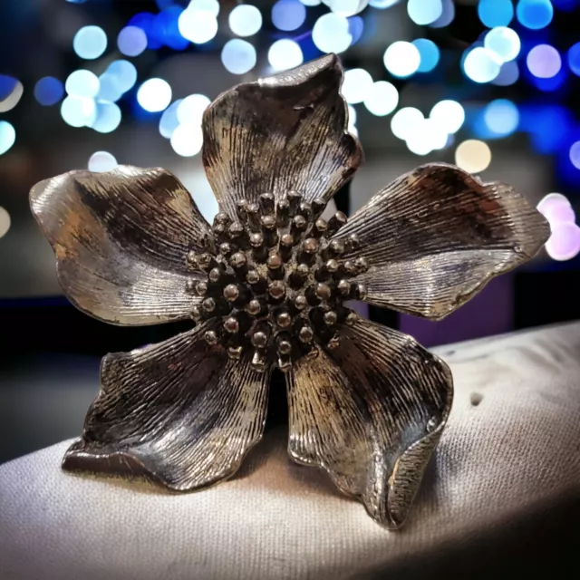 Large Flower Statement Ring Size R