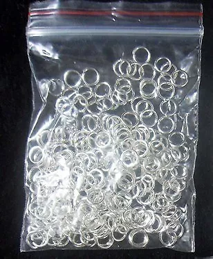 250 Binderinge 5mm Ösen Silber Metall Ring Verbinder Spaltringe SF21 2