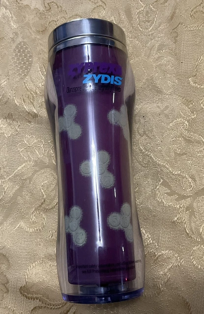 Pharmaceutical Promotional Travel Thermal Mug ZYPREXA Purple Plastic  Cup Coffee