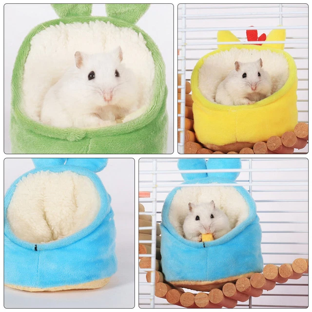 2 pcs Hedgehog Zubehör Guinea Pig Hamster Warme Hideout Guinea Pig Bett 3