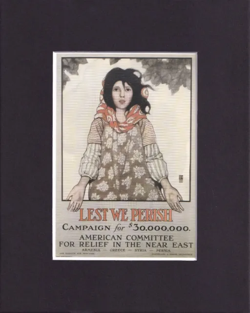 8X10" Matted Print Art Picture War Poster: WW1 1917, Ethel Franklin Betts Bains