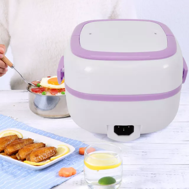Mini Lunch Eléctrico Portátil 3 en 1 Vaporizador de Alimentos Arroz Calentador de Alimentos NUEVO