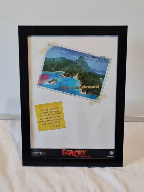 Far Cry Coming Soon Rare   Playstation Ps2 FRAMED ADVERT GAME POSTER A4 8X12"